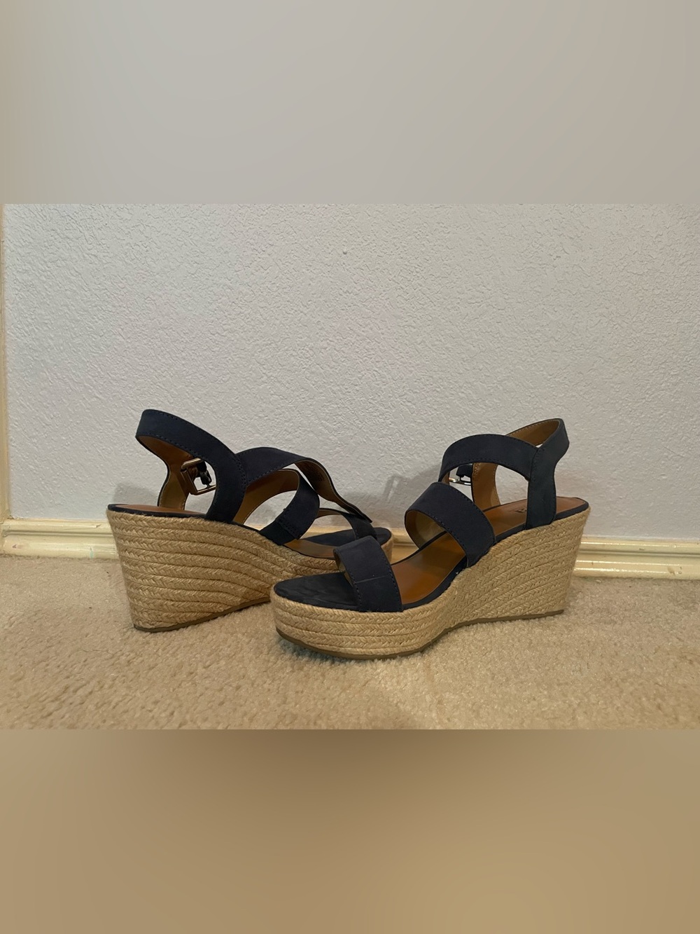 Ana Jensen navy wedge